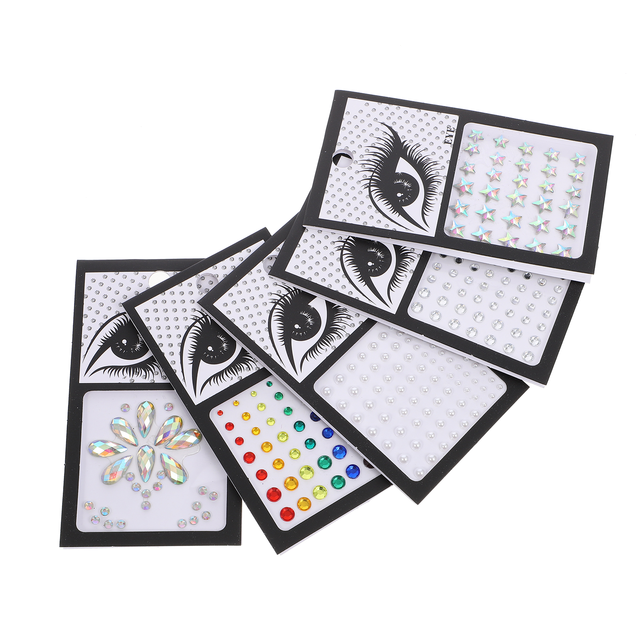 5 Sheets Performance Makeup Gems Face Jewels Eye Makeup Rhinestones  Stickers - AliExpress